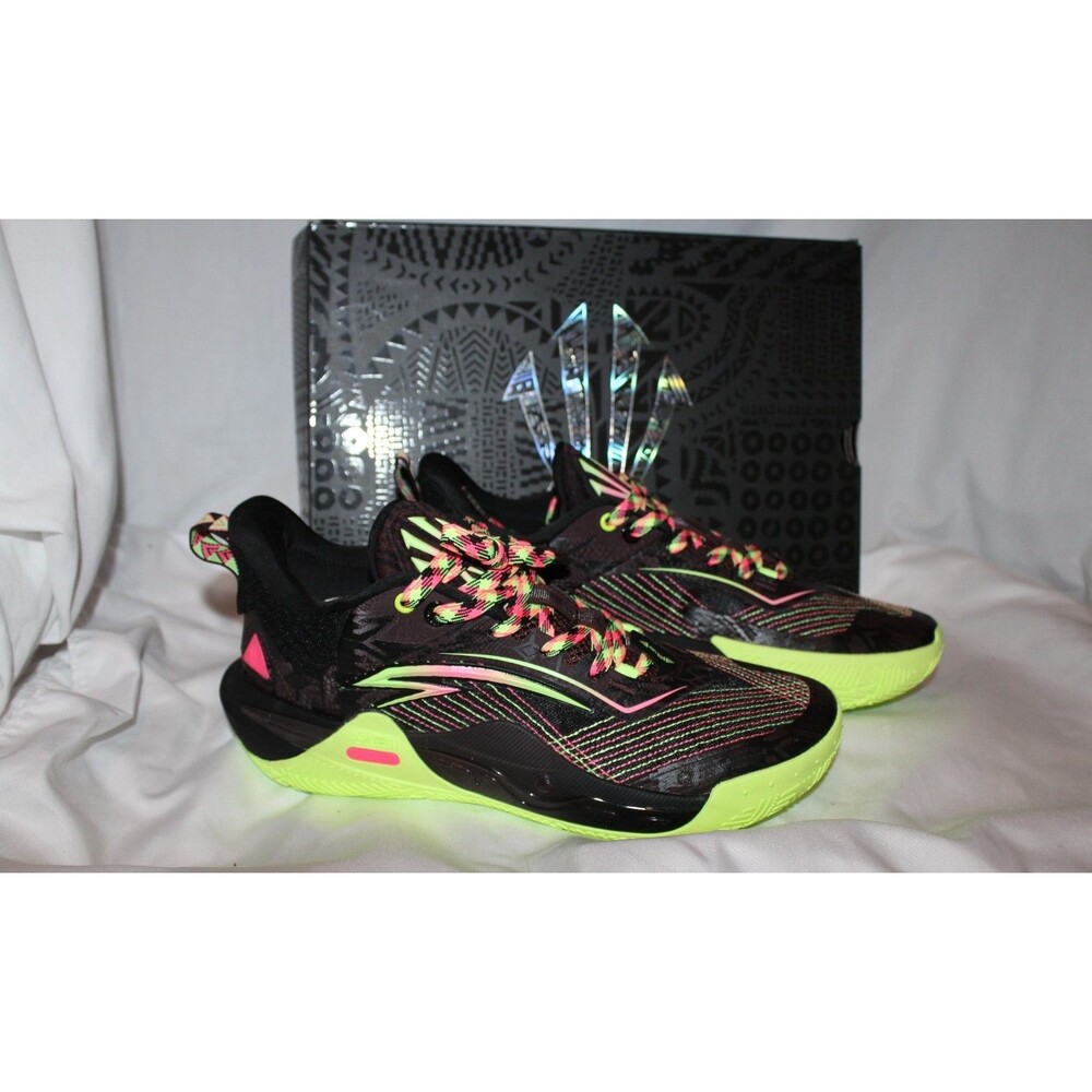 Anta Men's Kai 1 Speed 'Afro Futurism' Brown/Yellow/Black Athletic Sneakers 10